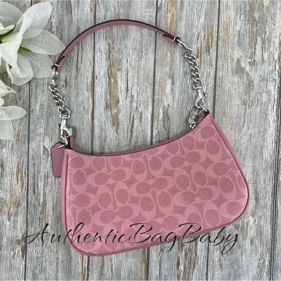 Coach Dusty Pink Teri Shoulder Bag Crossbody Purse Limited Edition - Picture 5 of 9